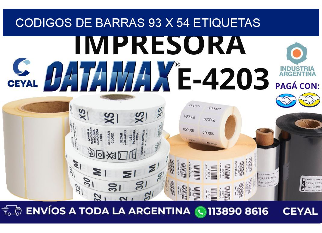 codigos de barras 93 x 54 etiquetas