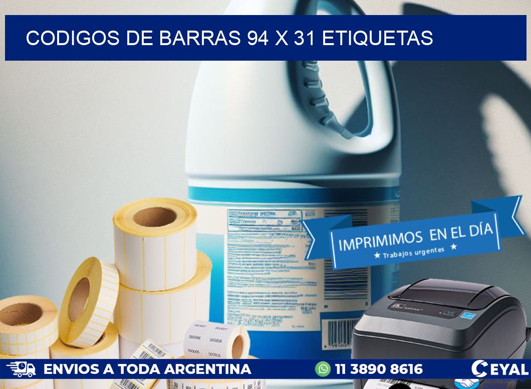 codigos de barras 94 x 31 etiquetas