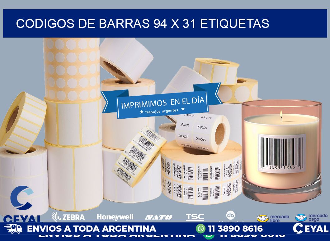 codigos de barras 94 x 31 etiquetas