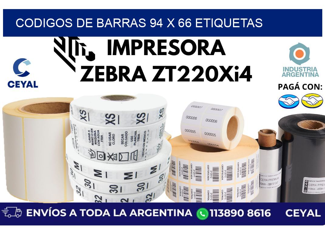 codigos de barras 94 x 66 etiquetas