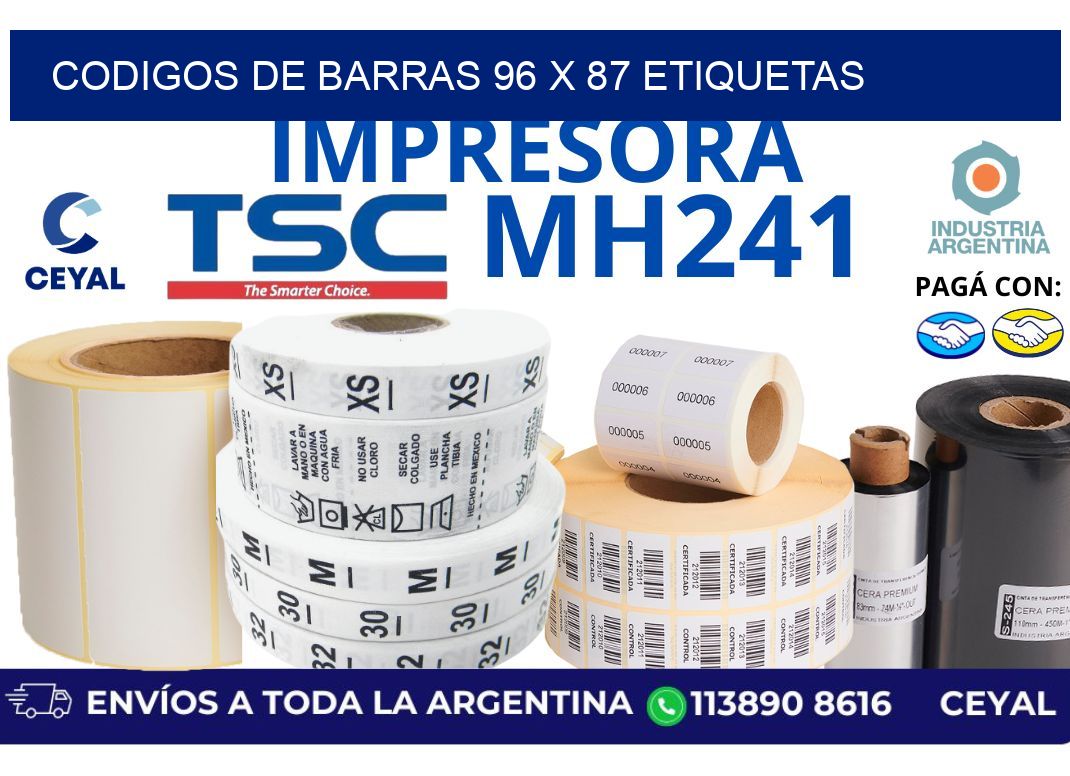 codigos de barras 96 x 87 etiquetas