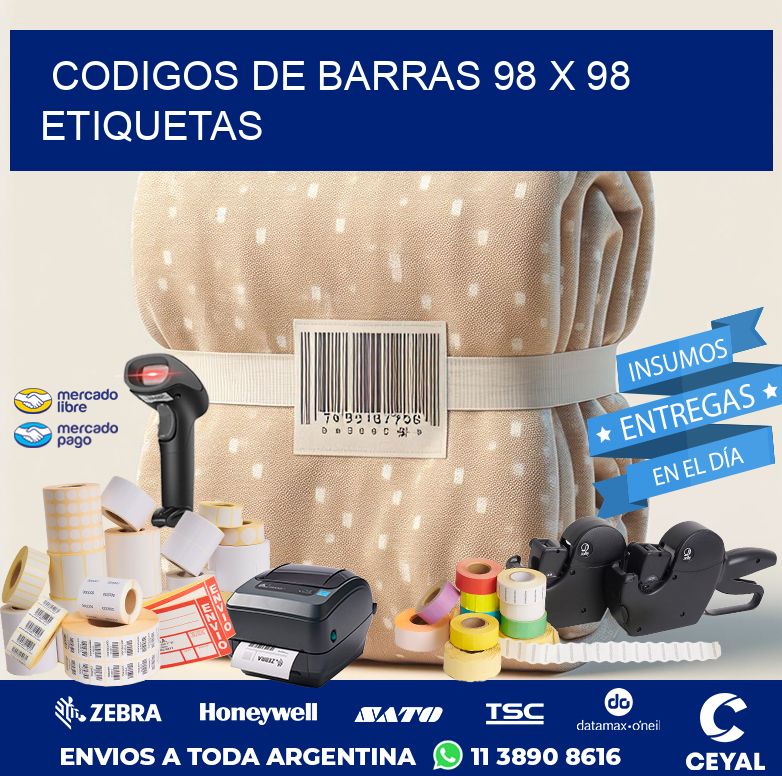 codigos de barras 98 x 98 etiquetas