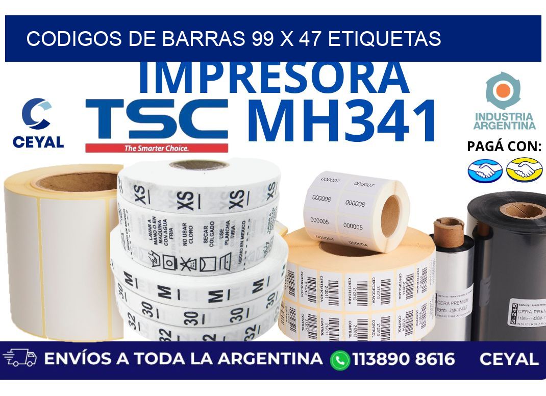 codigos de barras 99 x 47 etiquetas