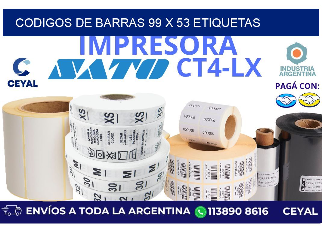 codigos de barras 99 x 53 etiquetas
