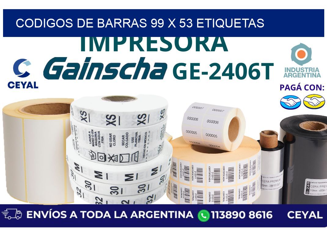 codigos de barras 99 x 53 etiquetas