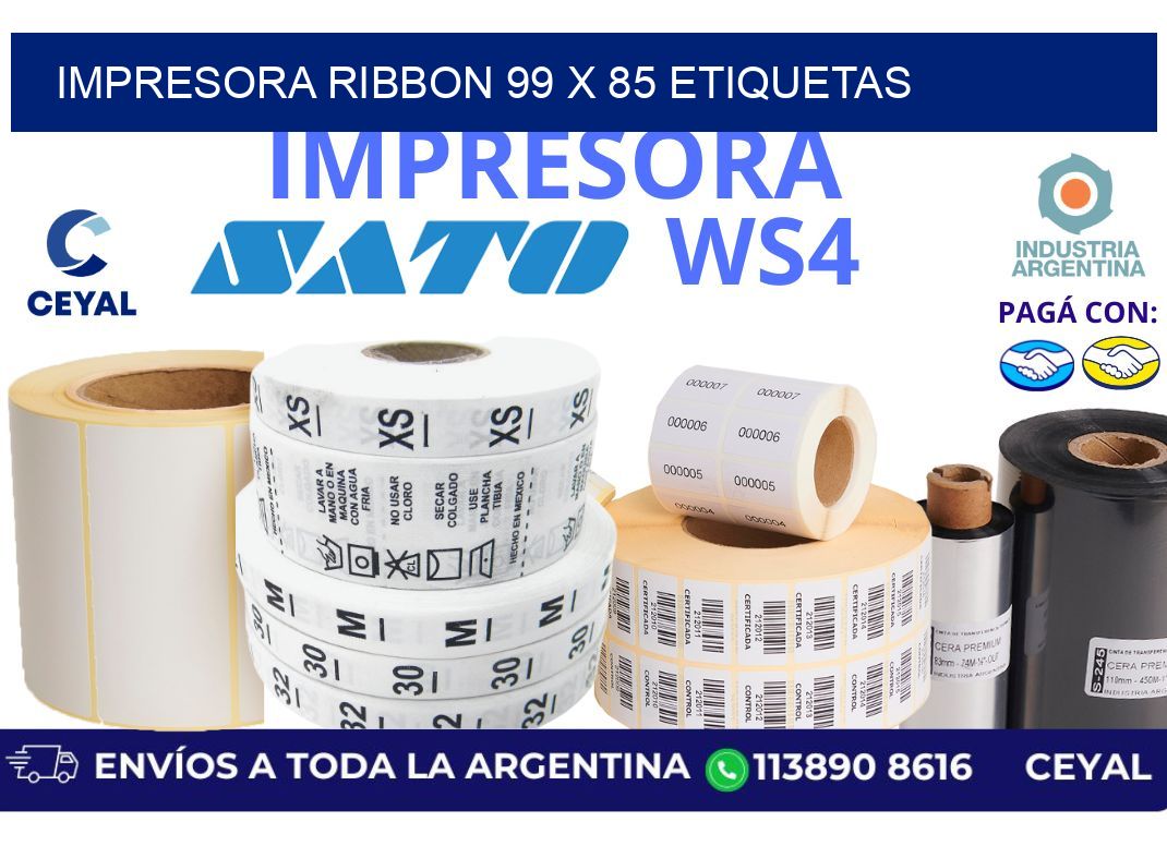 impresora ribbon 99 x 85 etiquetas