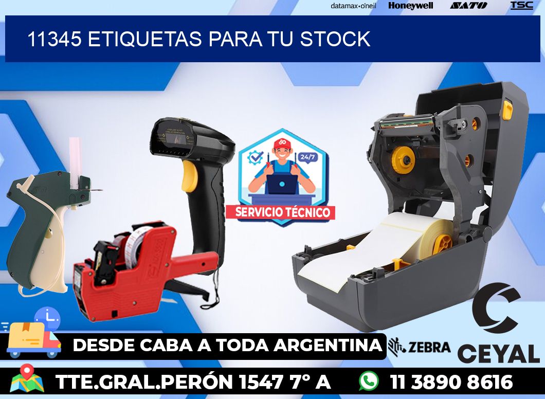 11345 etiquetas para tu stock