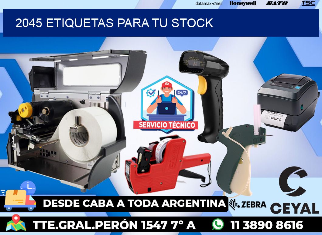 2045 etiquetas para tu stock