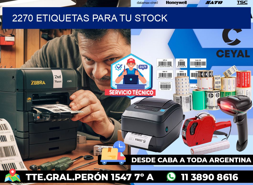 2270 etiquetas para tu stock