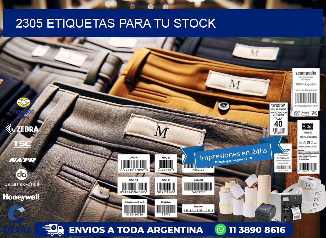 2305 etiquetas para tu stock