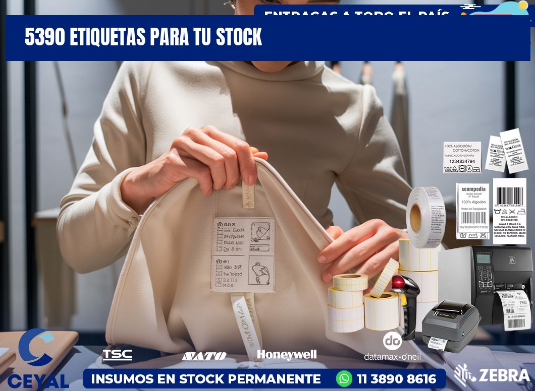 5390 etiquetas para tu stock
