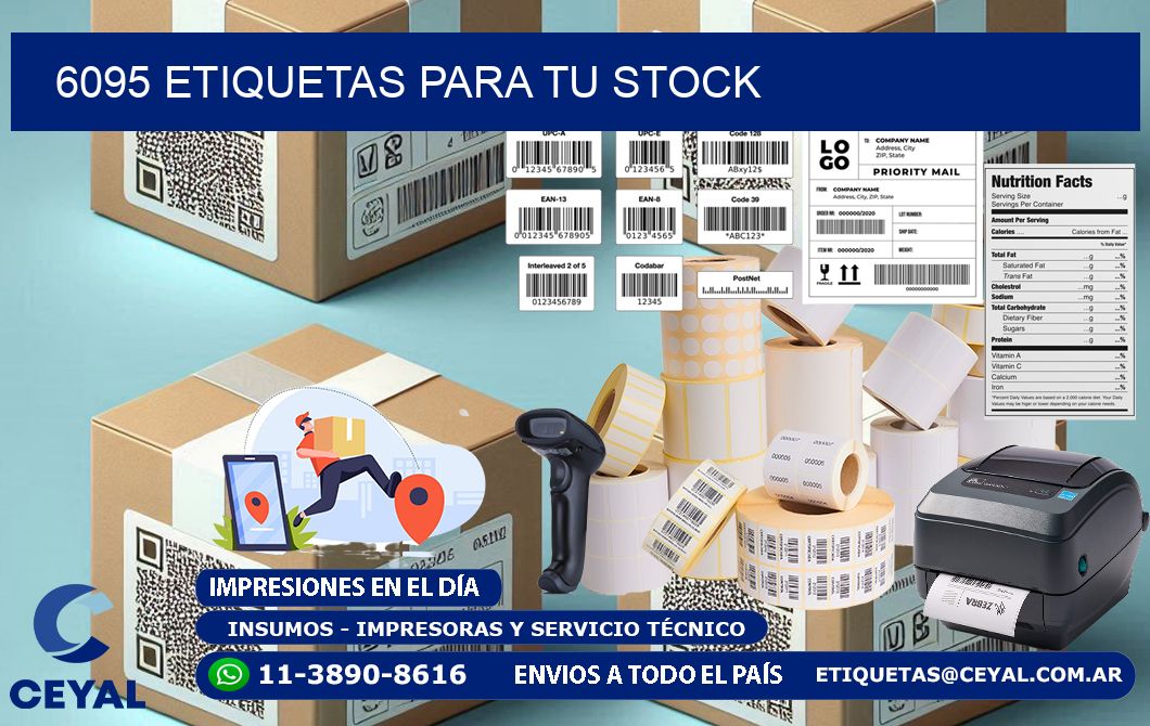 6095 etiquetas para tu stock