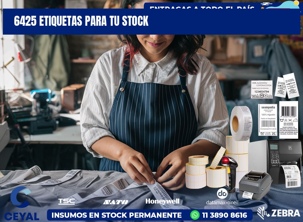 6425 etiquetas para tu stock