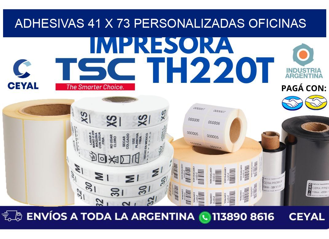 adhesivas 41 x 73 personalizadas oficinas