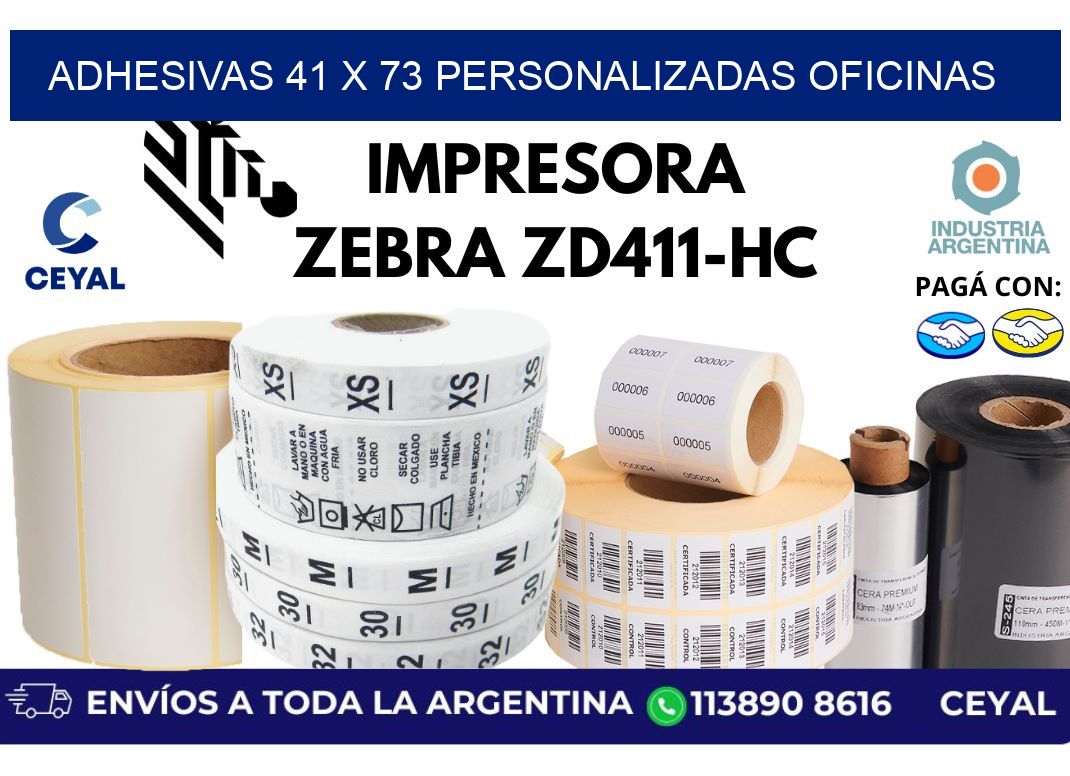 adhesivas 41 x 73 personalizadas oficinas
