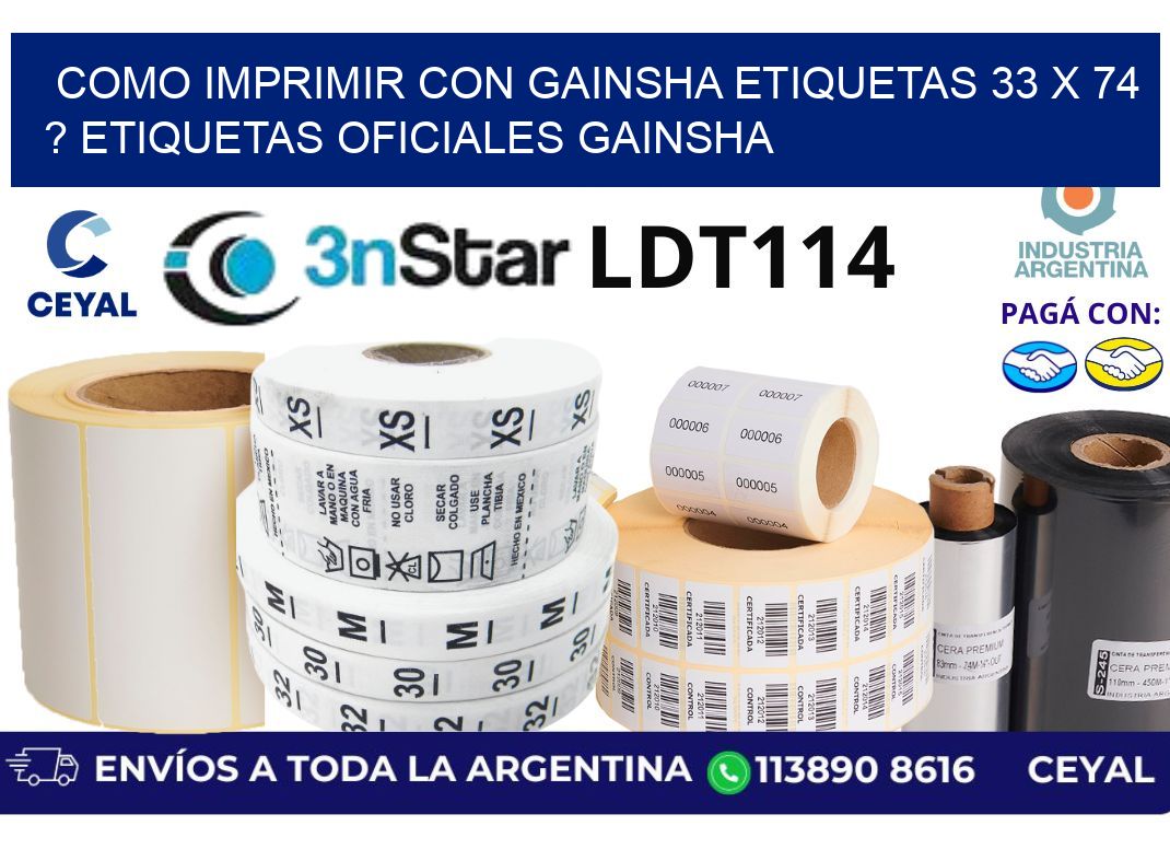 como imprimir con gainsha etiquetas 33 x 74 ? etiquetas oficiales gainsha