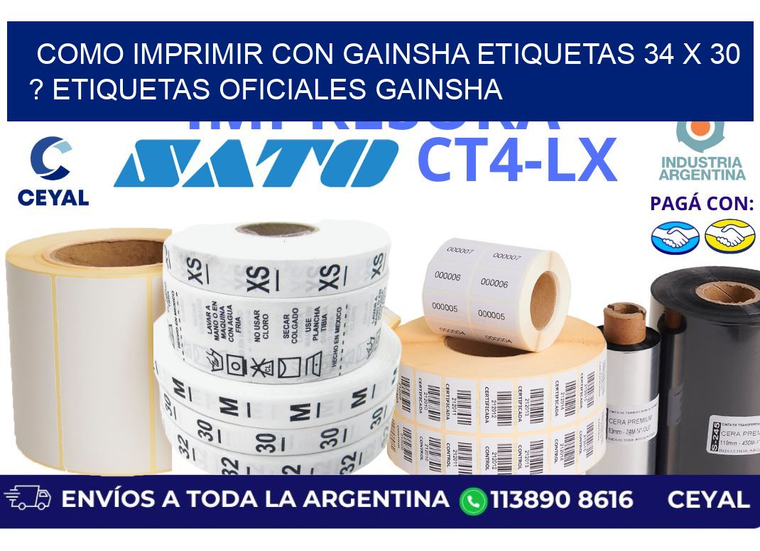 como imprimir con gainsha etiquetas 34 x 30 ? etiquetas oficiales gainsha