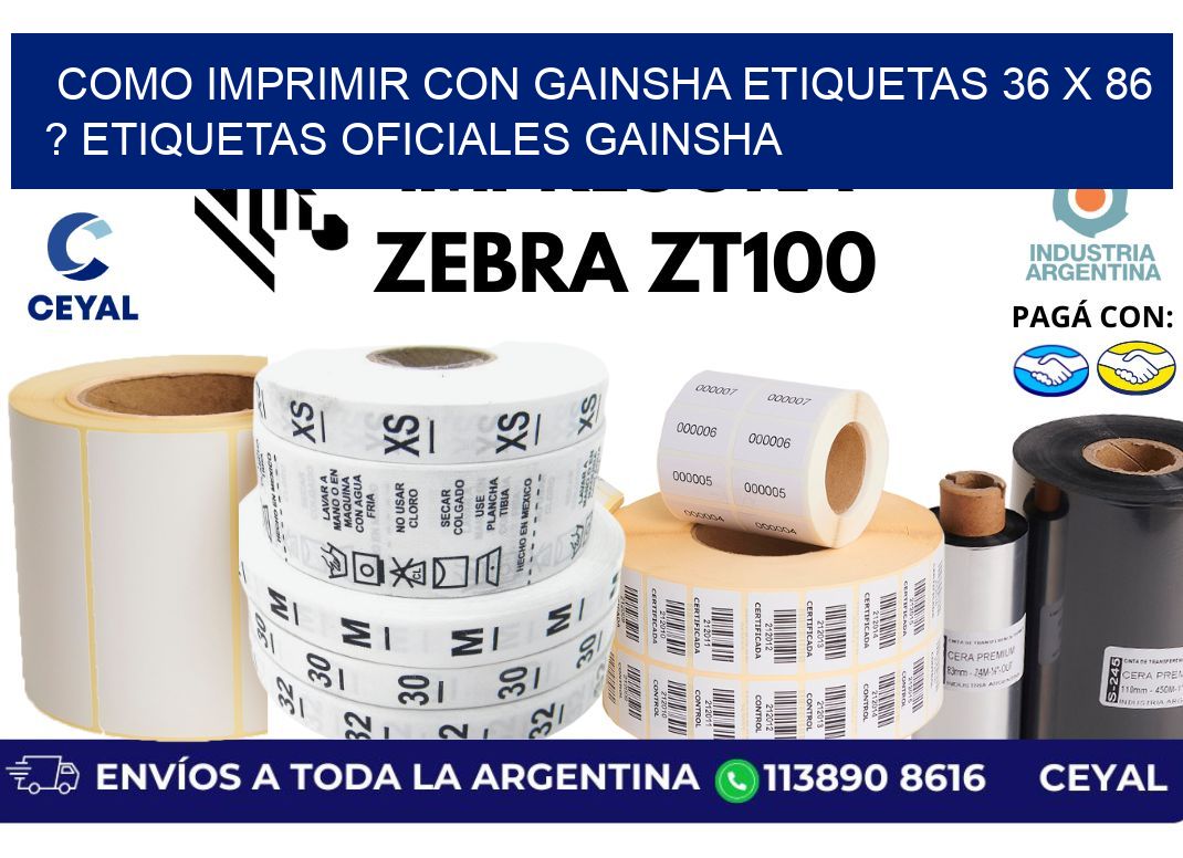 como imprimir con gainsha etiquetas 36 x 86 ? etiquetas oficiales gainsha
