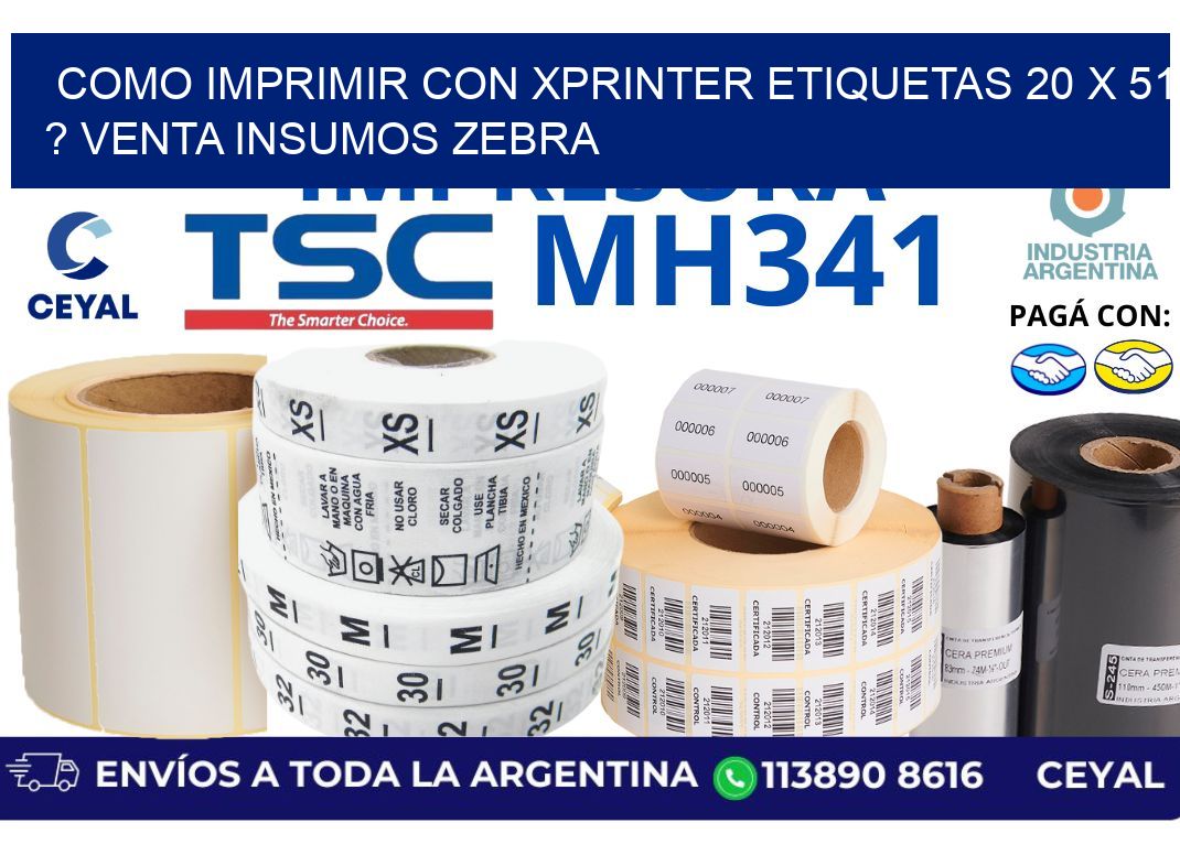 como imprimir con xprinter etiquetas 20 x 51 ? venta insumos zebra