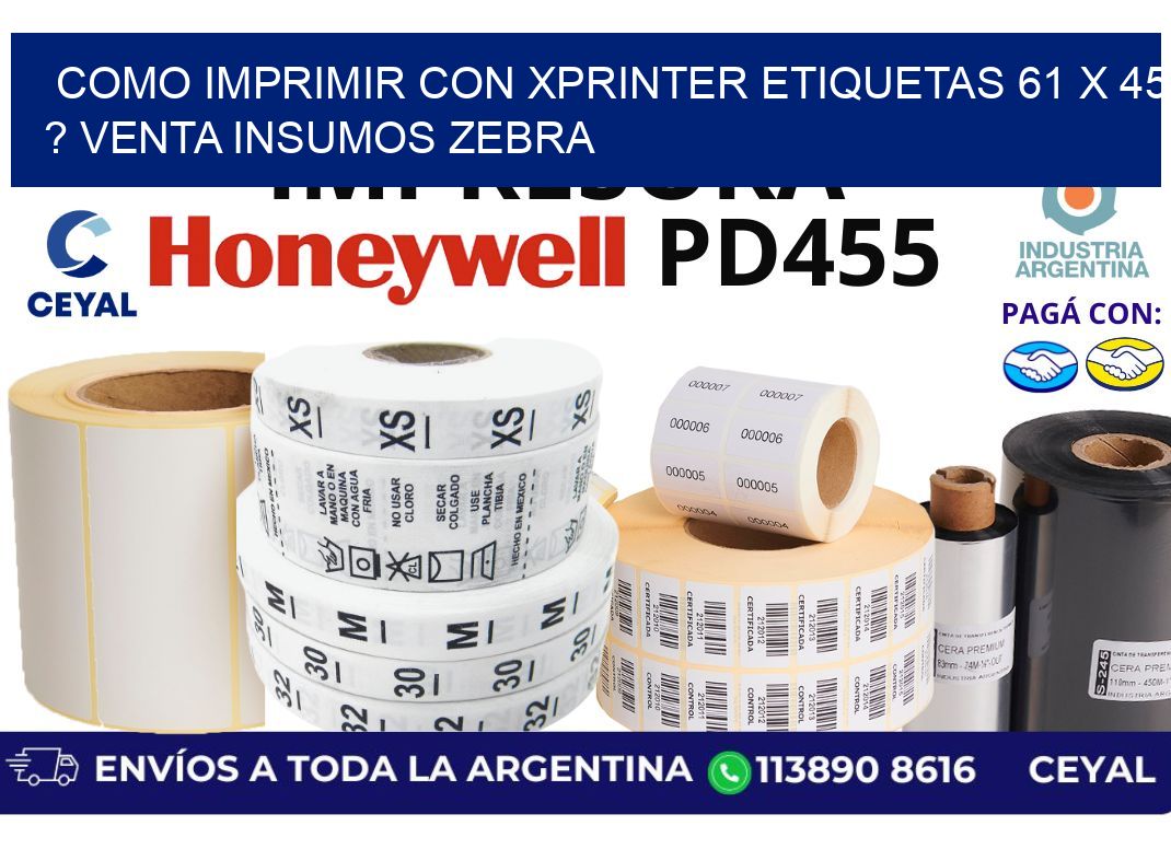 como imprimir con xprinter etiquetas 61 x 45 ? venta insumos zebra