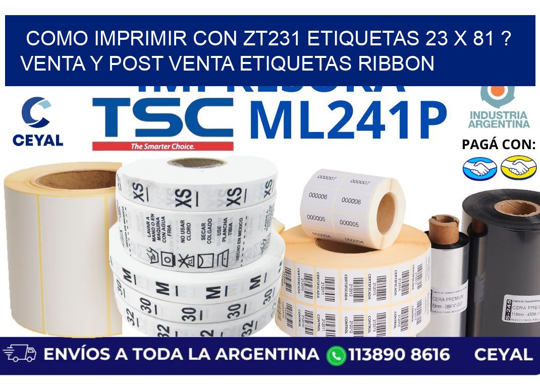 como imprimir con zt231 etiquetas 23 x 81 ? Venta y post venta etiquetas ribbon