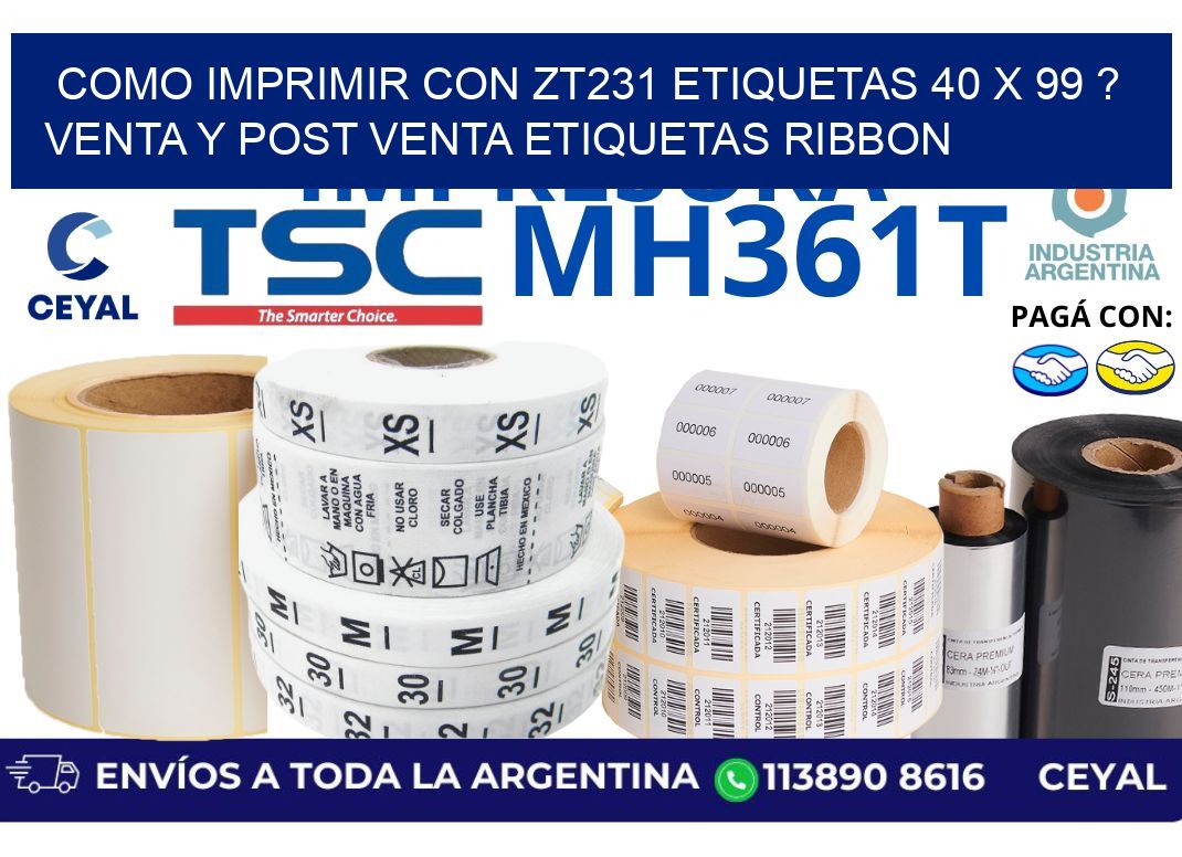como imprimir con zt231 etiquetas 40 x 99 ? Venta y post venta etiquetas ribbon