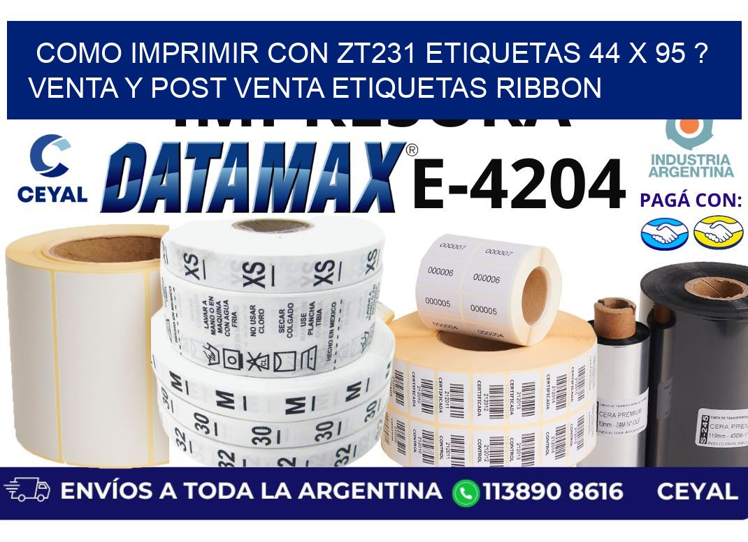 como imprimir con zt231 etiquetas 44 x 95 ? Venta y post venta etiquetas ribbon