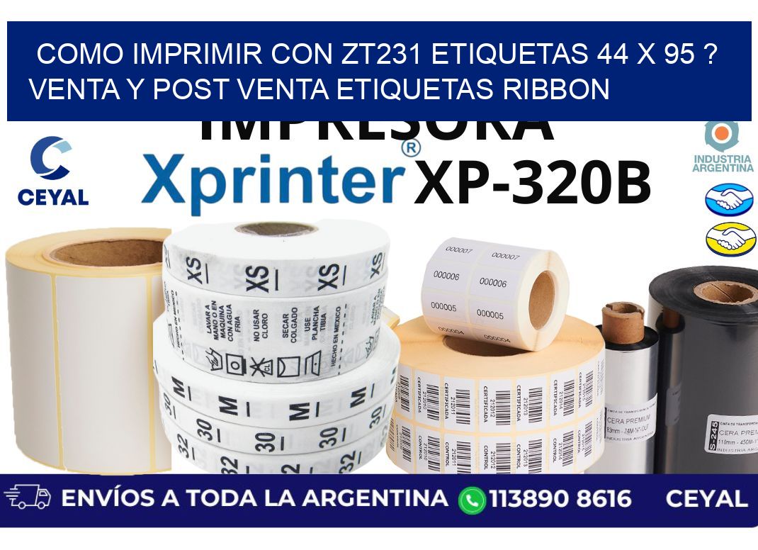 como imprimir con zt231 etiquetas 44 x 95 ? Venta y post venta etiquetas ribbon