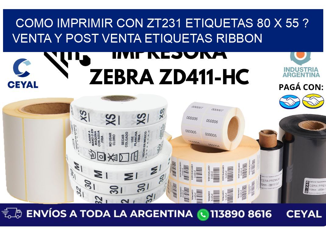como imprimir con zt231 etiquetas 80 x 55 ? Venta y post venta etiquetas ribbon