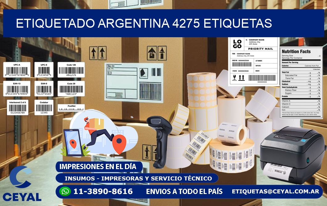 etiquetado argentina 4275 etiquetas