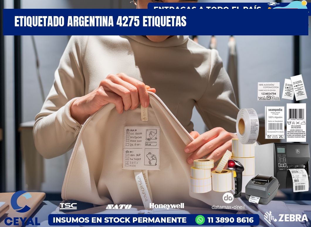 etiquetado argentina 4275 etiquetas