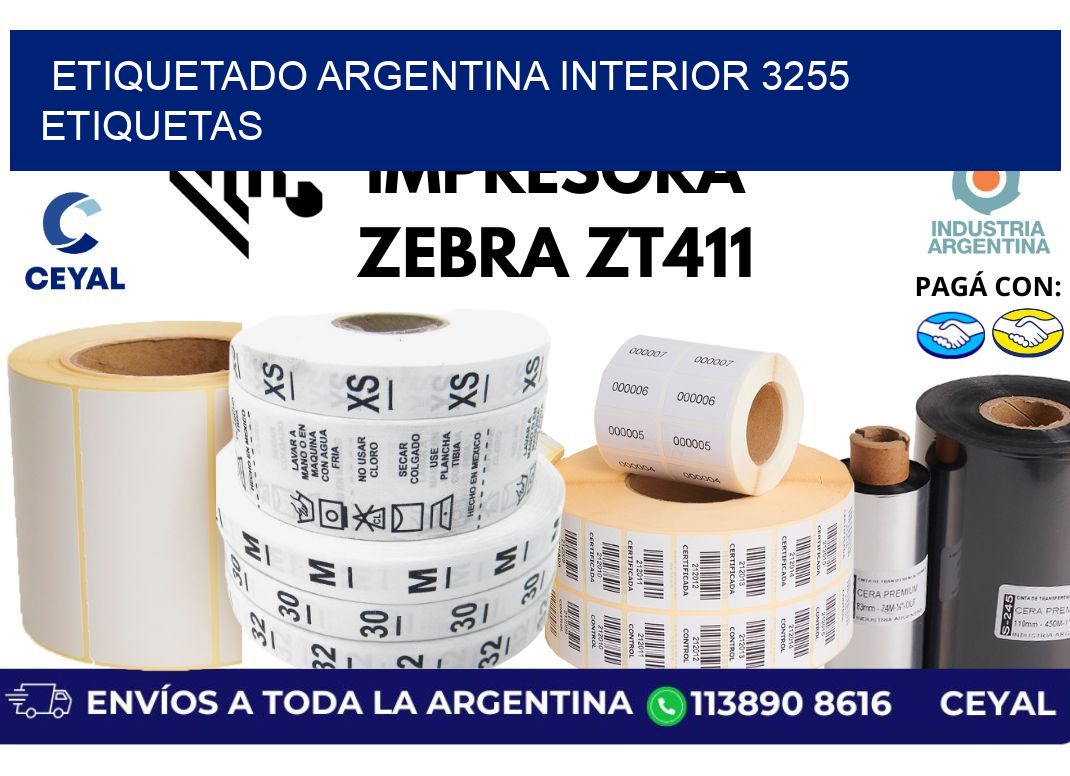 etiquetado argentina interior 3255 etiquetas