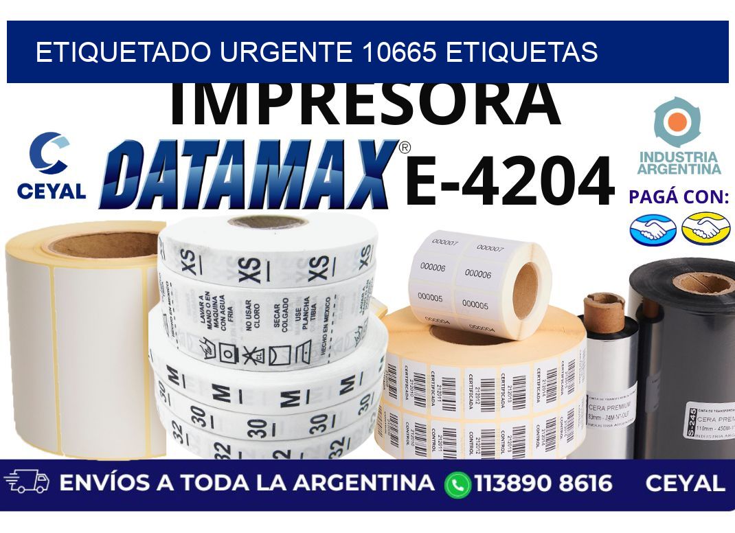 etiquetado urgente 10665 etiquetas