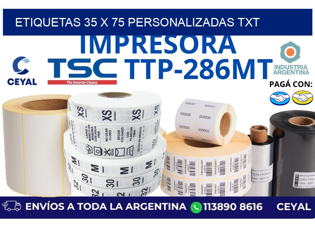 etiquetas 35 x 75 personalizadas txt