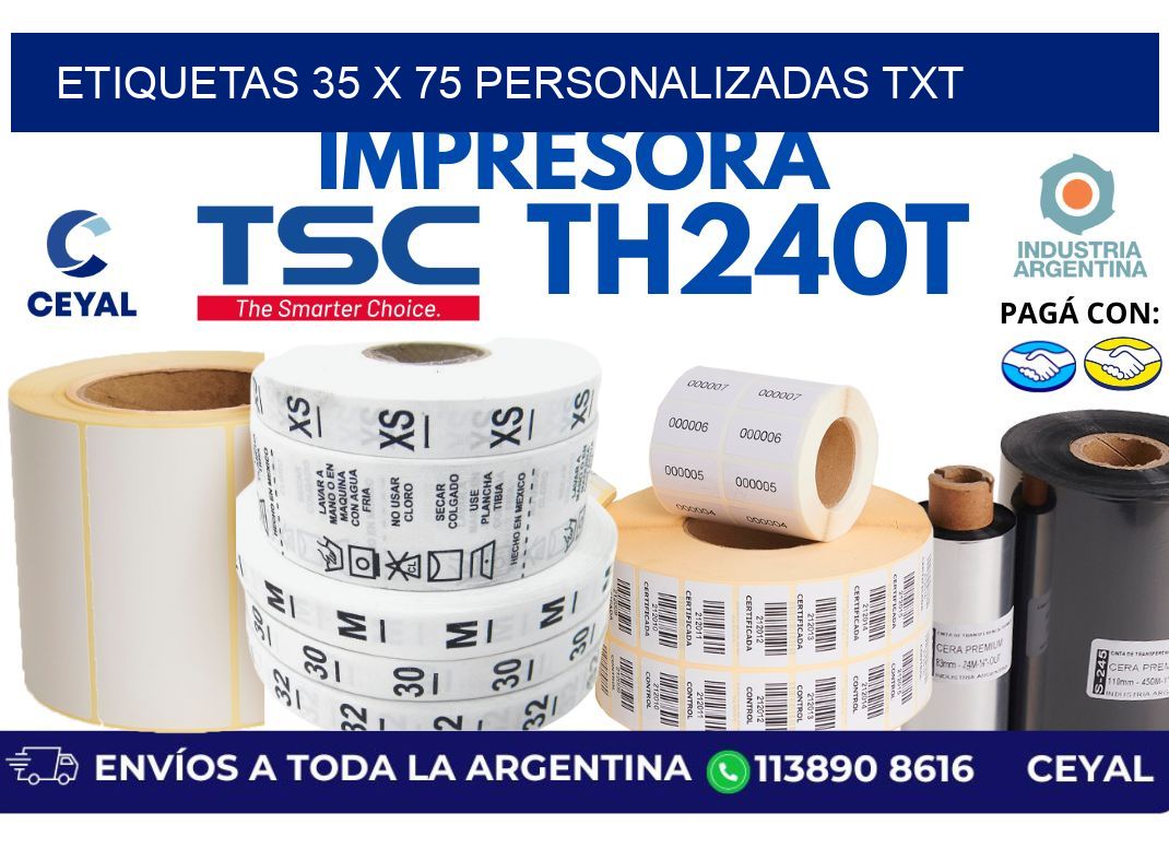etiquetas 35 x 75 personalizadas txt