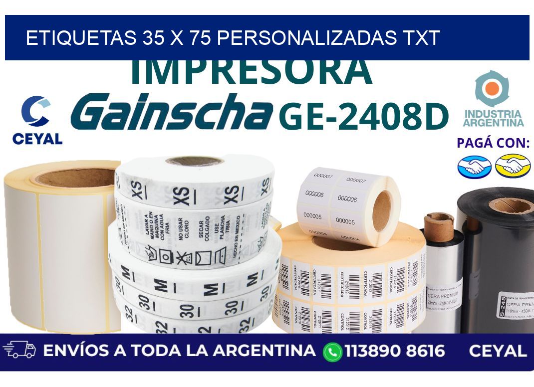 etiquetas 35 x 75 personalizadas txt