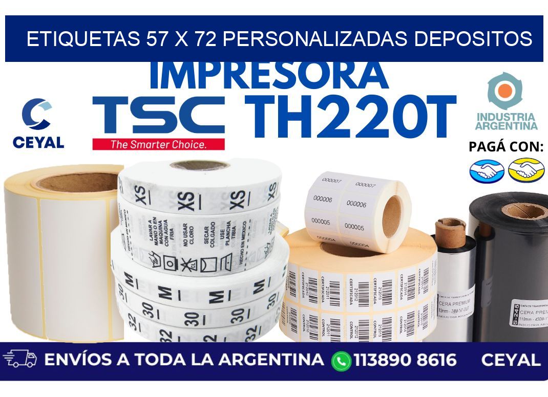 etiquetas 57 x 72 personalizadas depositos