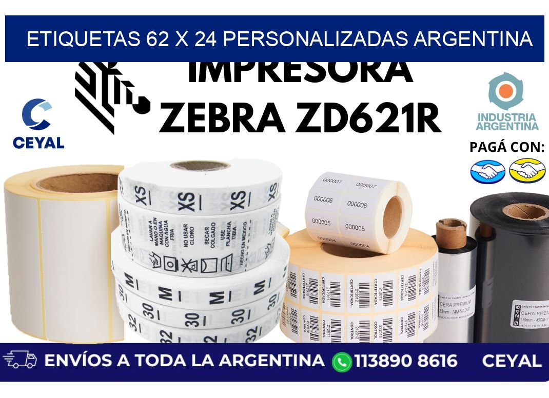 etiquetas 62 x 24 personalizadas argentina