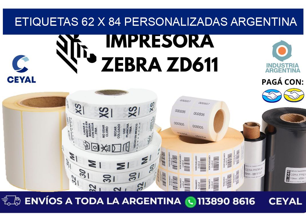 etiquetas 62 x 84 personalizadas argentina