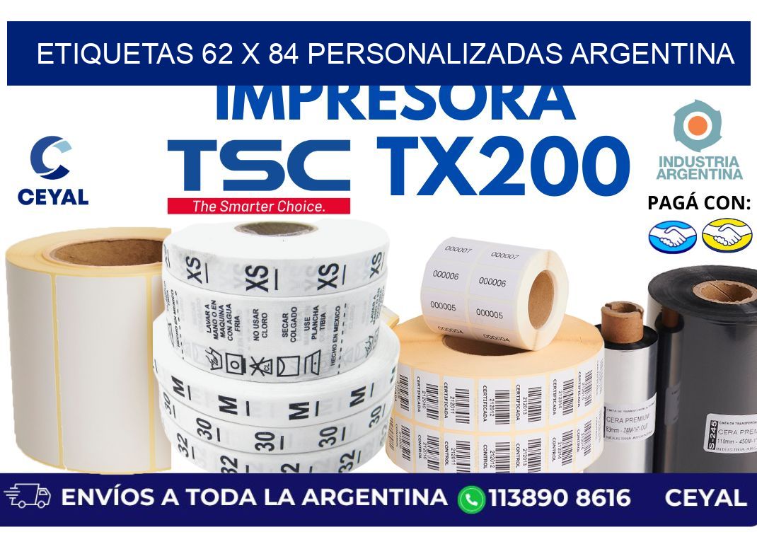 etiquetas 62 x 84 personalizadas argentina