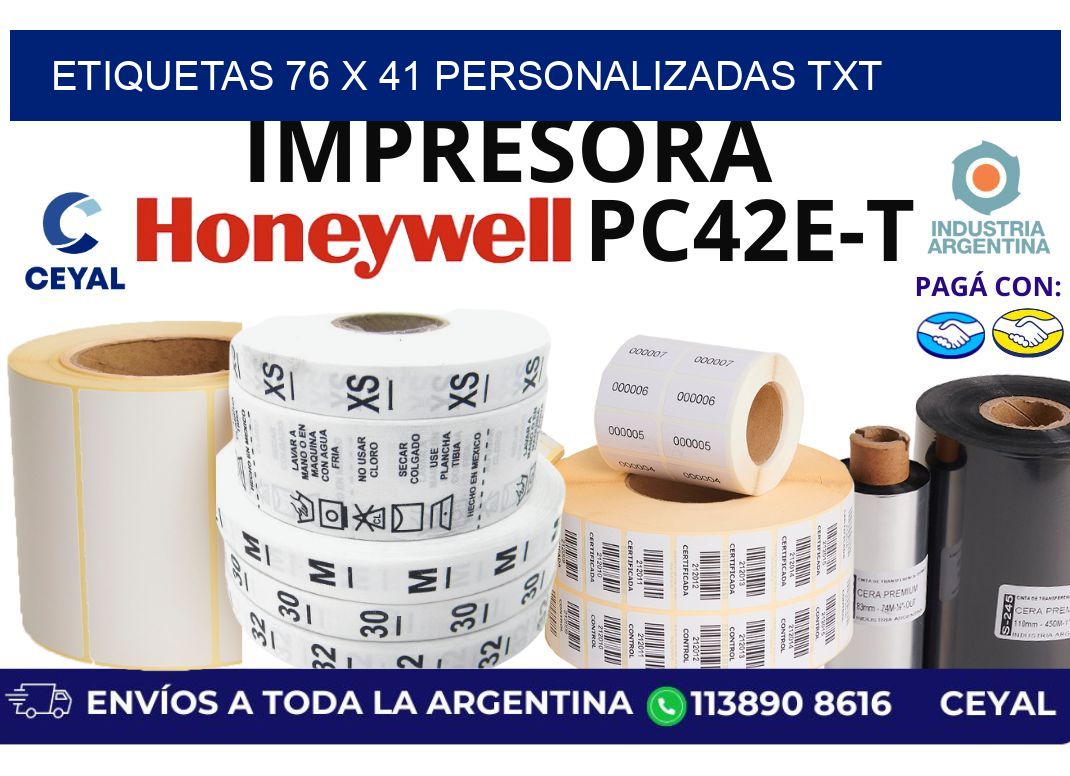 etiquetas 76 x 41 personalizadas txt