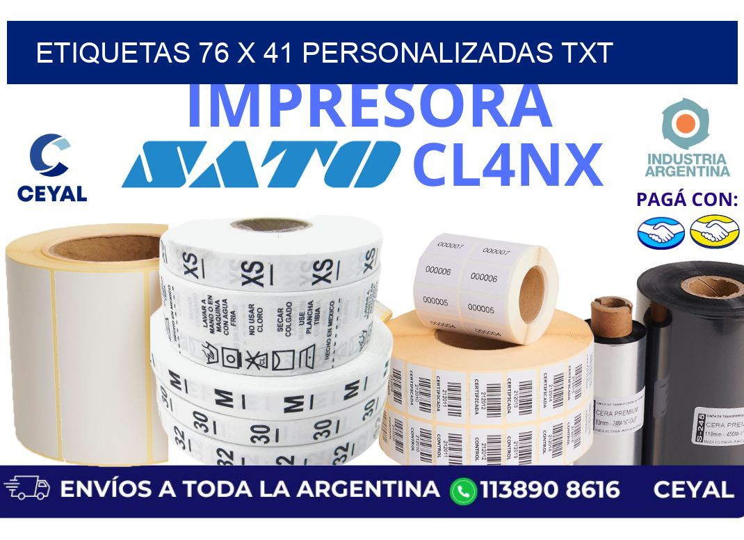 etiquetas 76 x 41 personalizadas txt