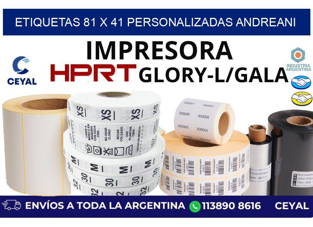 etiquetas 81 x 41 personalizadas andreani