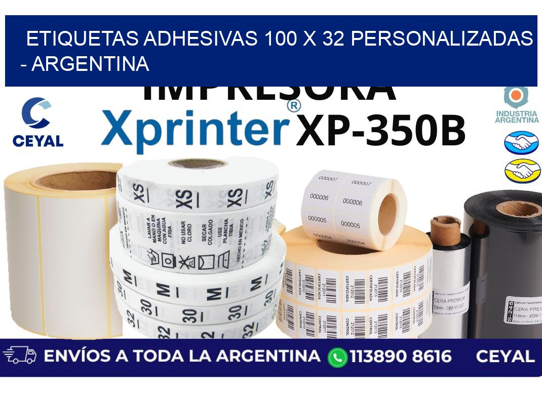 etiquetas adhesivas 100 x 32 personalizadas - Argentina