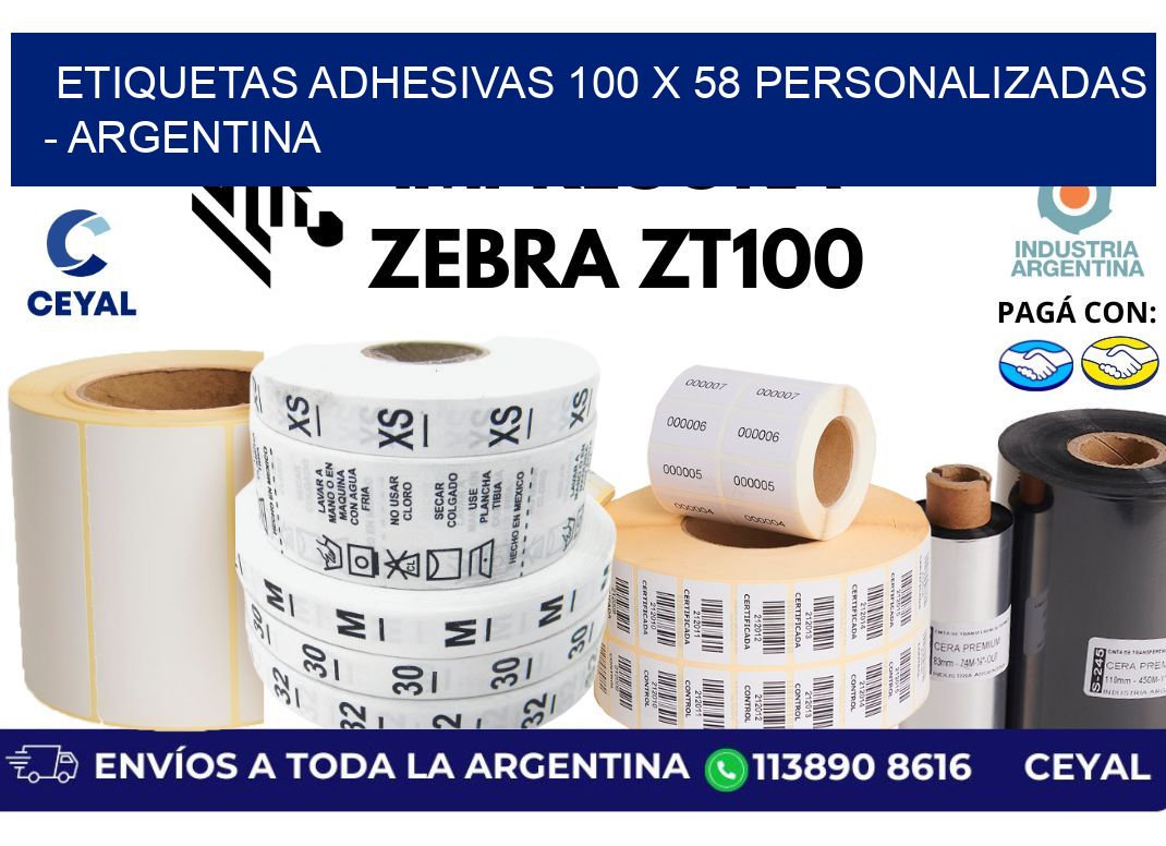 etiquetas adhesivas 100 x 58 personalizadas - Argentina
