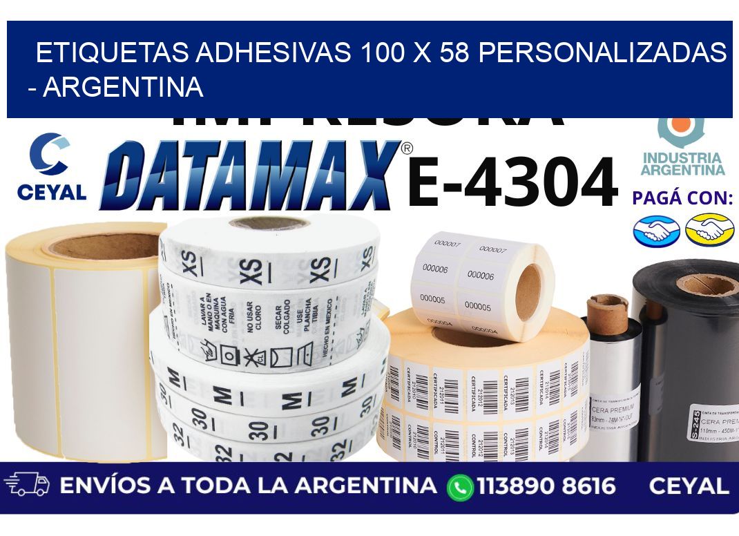 etiquetas adhesivas 100 x 58 personalizadas - Argentina