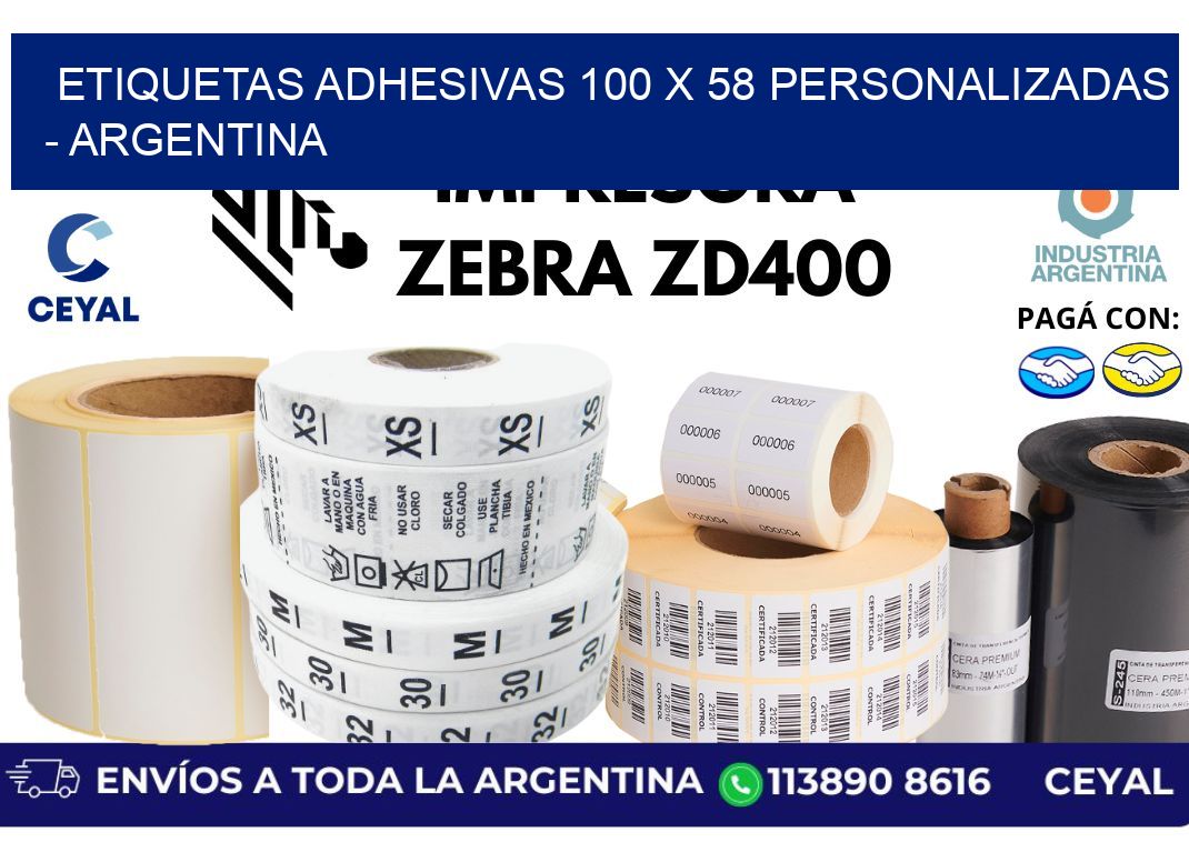 etiquetas adhesivas 100 x 58 personalizadas – Argentina
