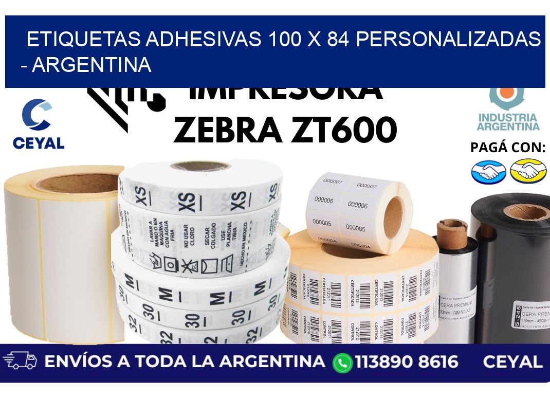 etiquetas adhesivas 100 x 84 personalizadas - Argentina