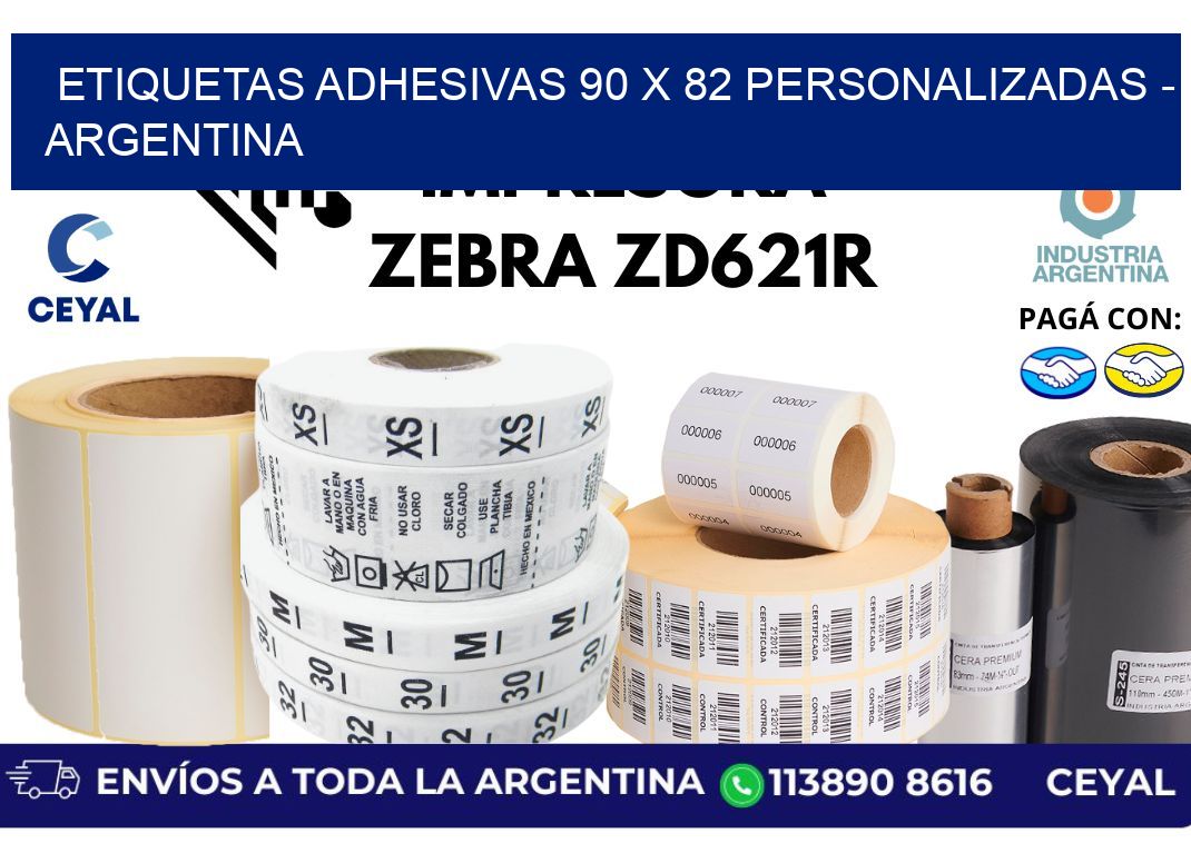 etiquetas adhesivas 90 x 82 personalizadas – Argentina