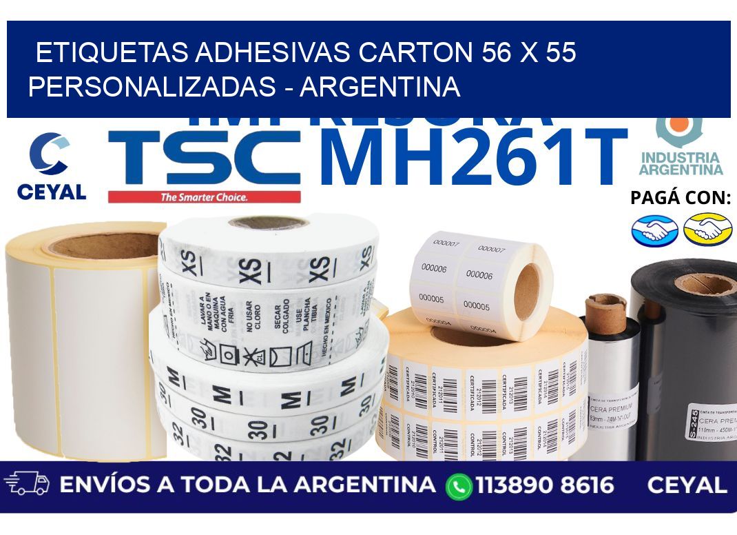 etiquetas adhesivas carton 56 x 55 personalizadas – Argentina
